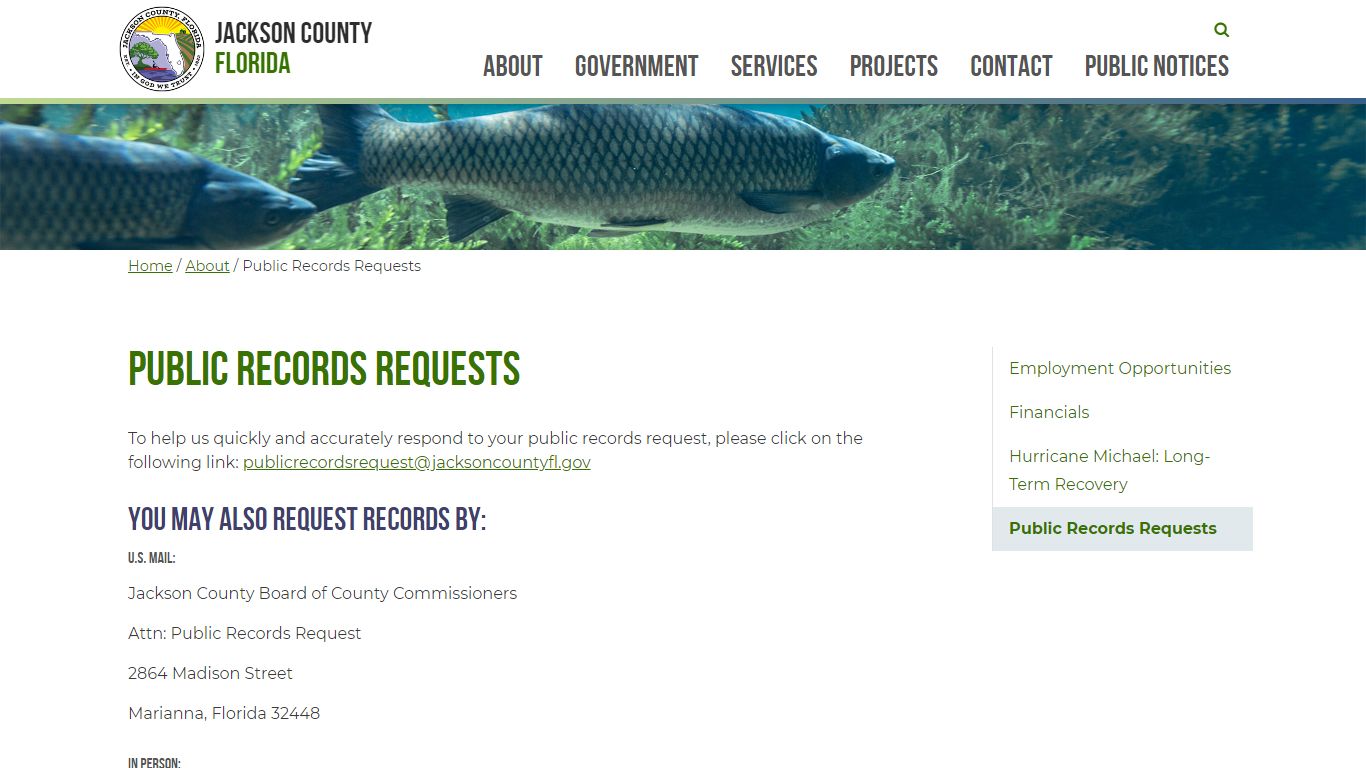 Public Records Requests - Jackson County, Florida