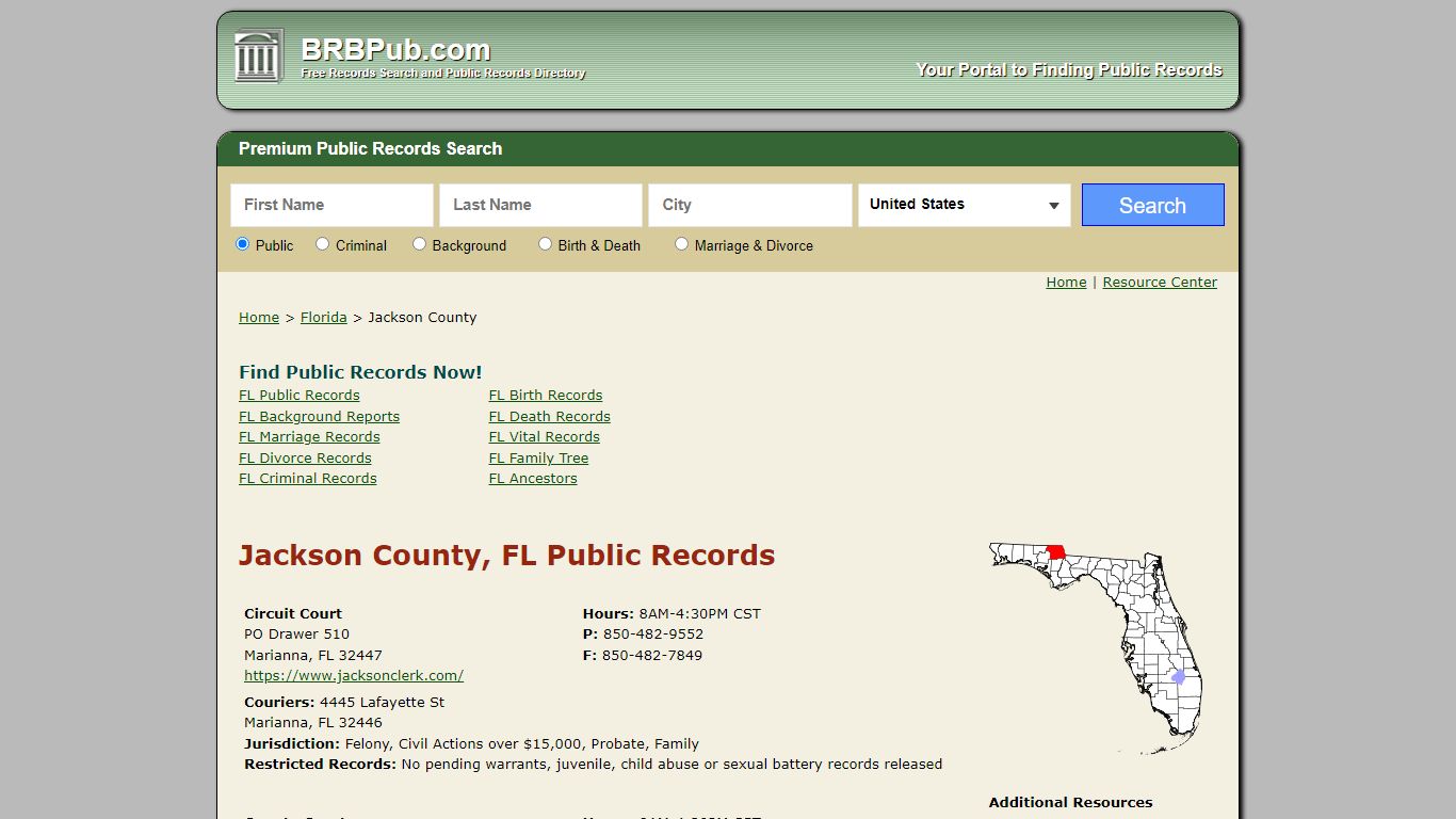 Jackson County Public Records | Search Florida Government ...