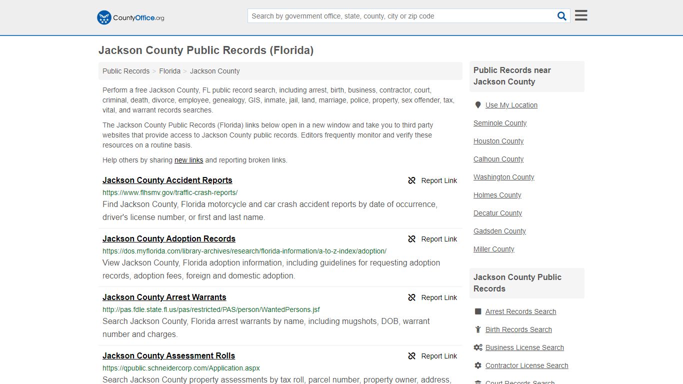 Public Records - Jackson County, FL (Business, Criminal ...